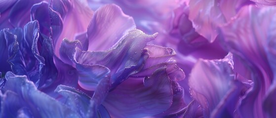 Twilight Violet: Close-ups unveil the deep twilight violet shades blending softly onto wildflower...