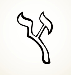 Vector drawing. Hebrew letter icon