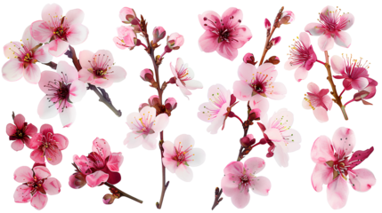 Cherry blossom isolated on a transparent background