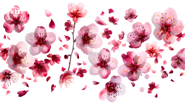 Cherry blossom isolated on a transparent background