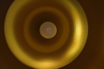 view of the lamp shade from the inside
