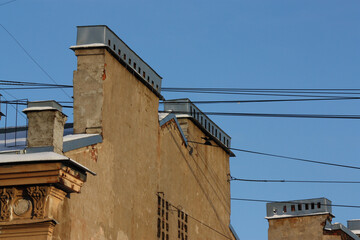 Fototapeta na wymiar roofs of houses