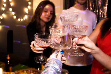 Home Party With Friends Gathered Together