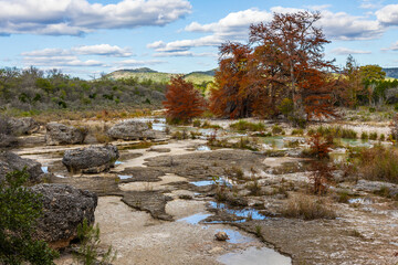Beautiful fall colors along the Frio River.
