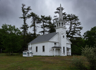 Historical building in Lamoine near Mount Deset Narrows. Maine