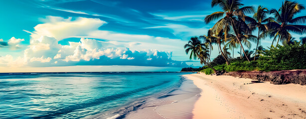 Landscape of a paradisiacal beach