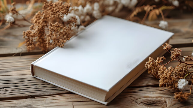 blank books on white background for mockup or cover customization