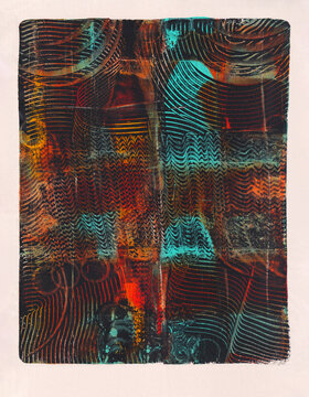 Dark hand made acrylic print