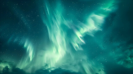 The ethereal glow of the Northern Lights dances