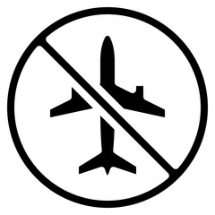 Obraz premium No Air Travel Icon