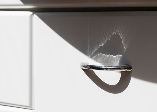 Sunlight on the cabinet knob