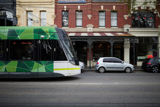 Gertrude street and tram passing