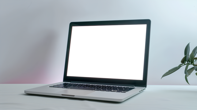 Laptop with a blank screen