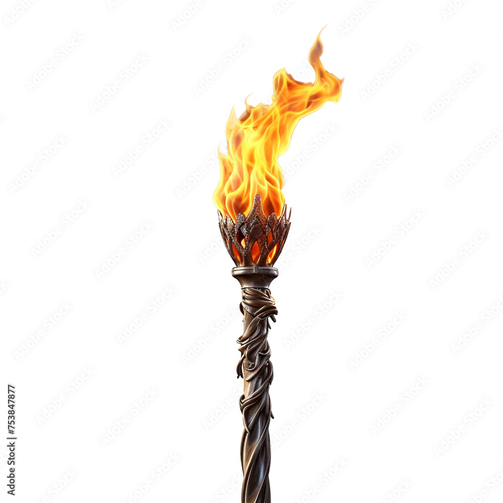 Poster torch isolated on transparent background