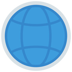 Internet Globe Grid Icon