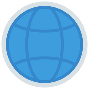 Internet Globe Grid Icon