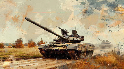 Military tanks are classic collage element