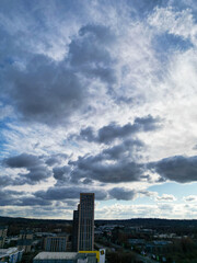 Obraz premium Aerial View of Central Watford City of England UK. March 3rd, 2024