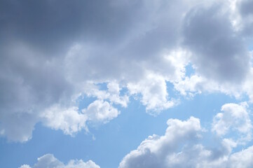 Clouds in the sky. Cloudy landscape. Natural background.