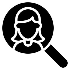 User Search Female Icon
