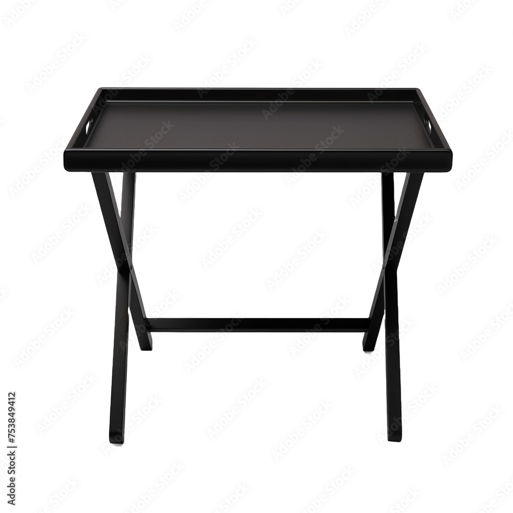 Poster tray table isolated on transparent background
