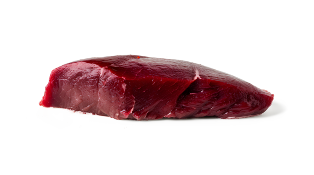 Raw Buffalo Meat isolated on a transparent background
