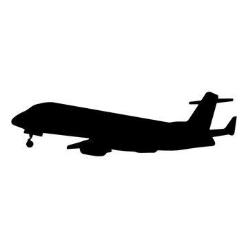 recommend clip art: Airplane silhouette, airplane in flight, takeoff, running, landing silhouette, airplane vector illustration 
