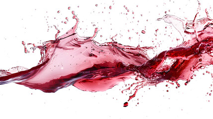 Fototapeta premium Red wine elegantly poured into a glass isolated on a transparent background