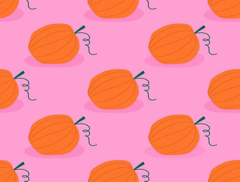 Halloween pumpkin seamless pattern