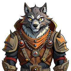 Steampunk Warrior Wolf