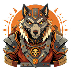 Steampunk Warrior Wolf