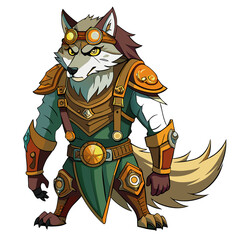 Steampunk Warrior Wolf