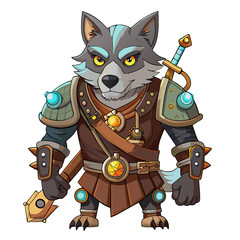Steampunk Warrior Wolf