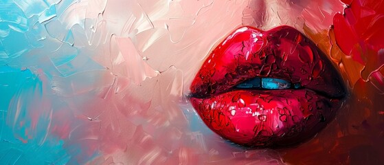 lips with a paint art
