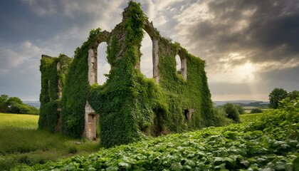 Fototapeta premium ruins of old house