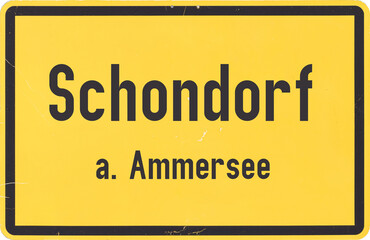 Ortsschild Schondorf am Ammersee