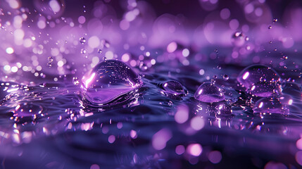 Texture Purple Scene, Purple Light Background, Liquid Fluide Refraction, Purple Sky, Chromatic Aberation Reflection