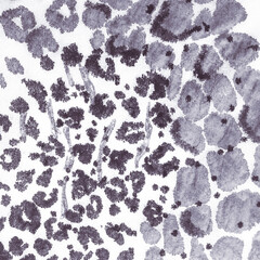 Modern Tropical Cheetah. Prints Animals. Blue