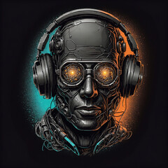 Ancient Ethnic Horror Symbols Black Wizard Dark Magic T-Shirt Canvas Printable 3D illustration