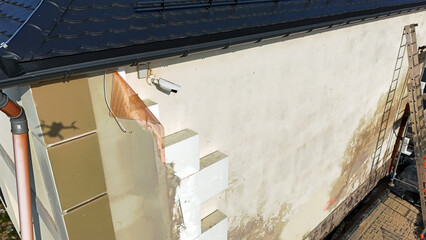 Ocieplenie i tynkowanie ściany budynku, kamera, monitoring. - 753860649
