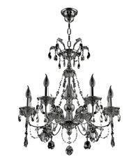 Fototapeta na wymiar Vintage crystal chandelier isolated on a transparent background, elegant retro lighting fixture for interior decor