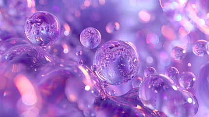 Texture Purple Scene, Purple Light Background, Liquid Fluide Refraction, Purple Sky, Chromatic Aberation Reflection