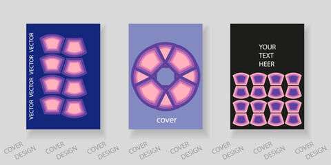Trendy template for design cover, poster, flyer. Layout set for sales, presentations. Minimal background with colorful geometric shapes.