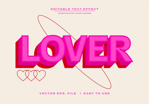 Layered Pink Text Effect
