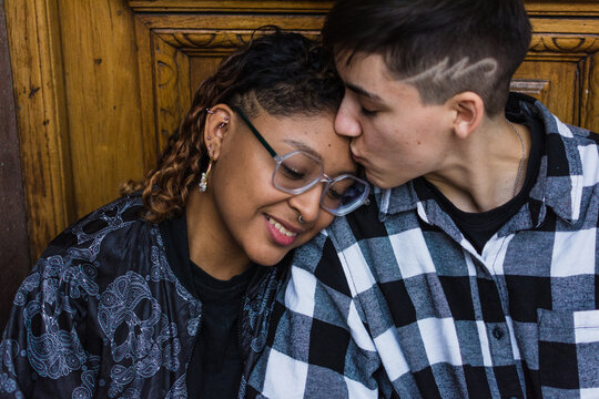 Kiss in the forehead