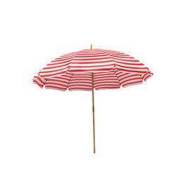 beach umbrella isolated on transparent background generative ai