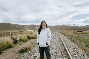 Radiant Smile on the Railway