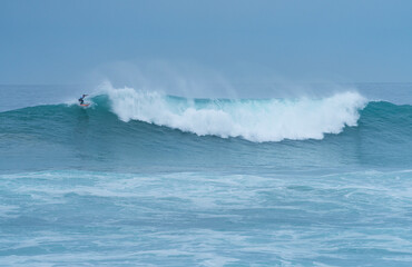 Fototapeta premium Storm surge with big waves. Santander Municipality. Cantabrian Sea. Cantabria. Spain. Europe