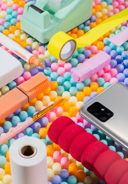 Colourful school supply
