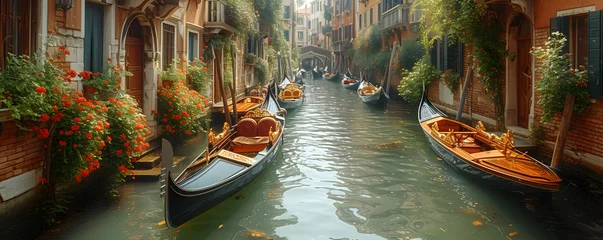 Abwaschbare Fototapete Gondeln Gondola boat on the Canal of Venice